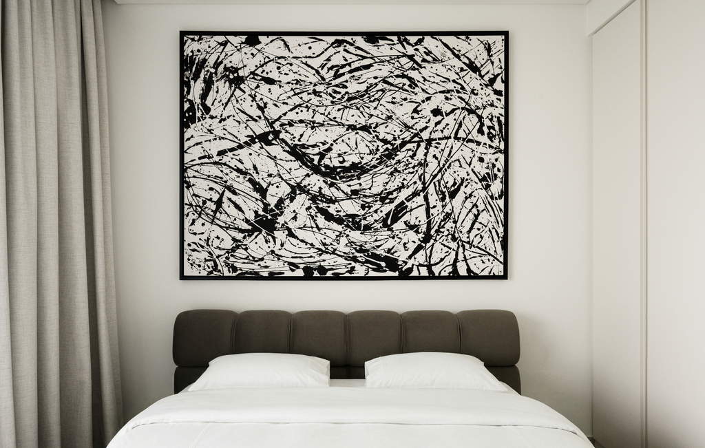 Black & White Abstract Painting