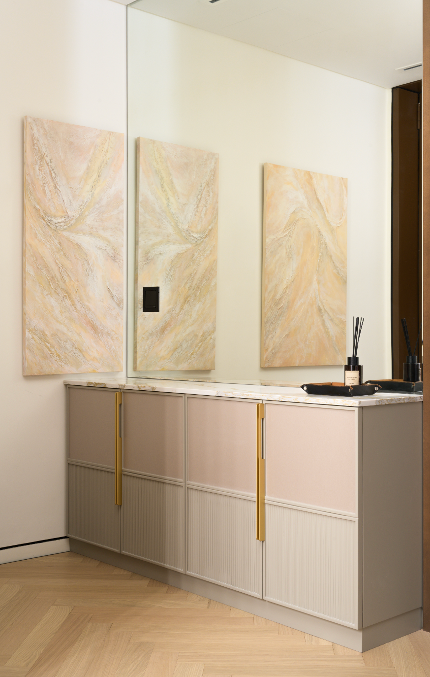 Soft Neutral Diptych Painting
