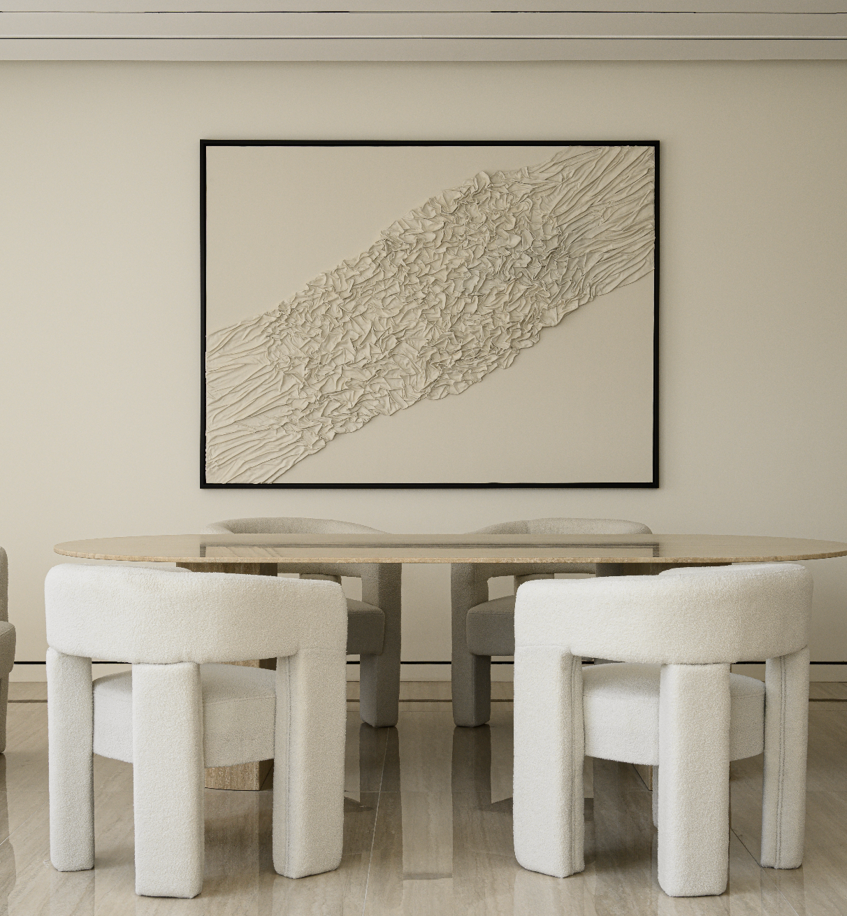 White Sculptural Wall Panel