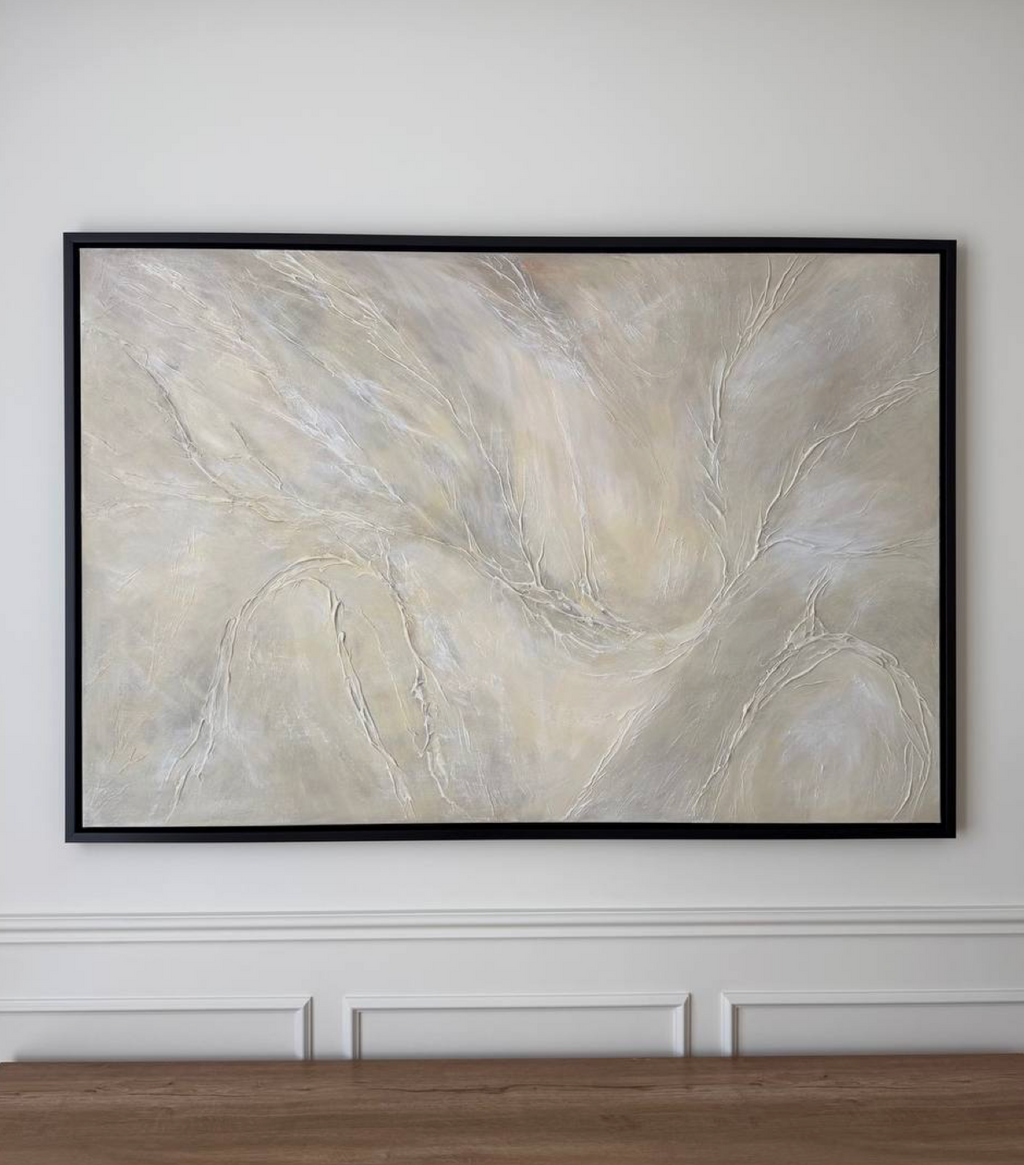 Soft Beige Textured Painting