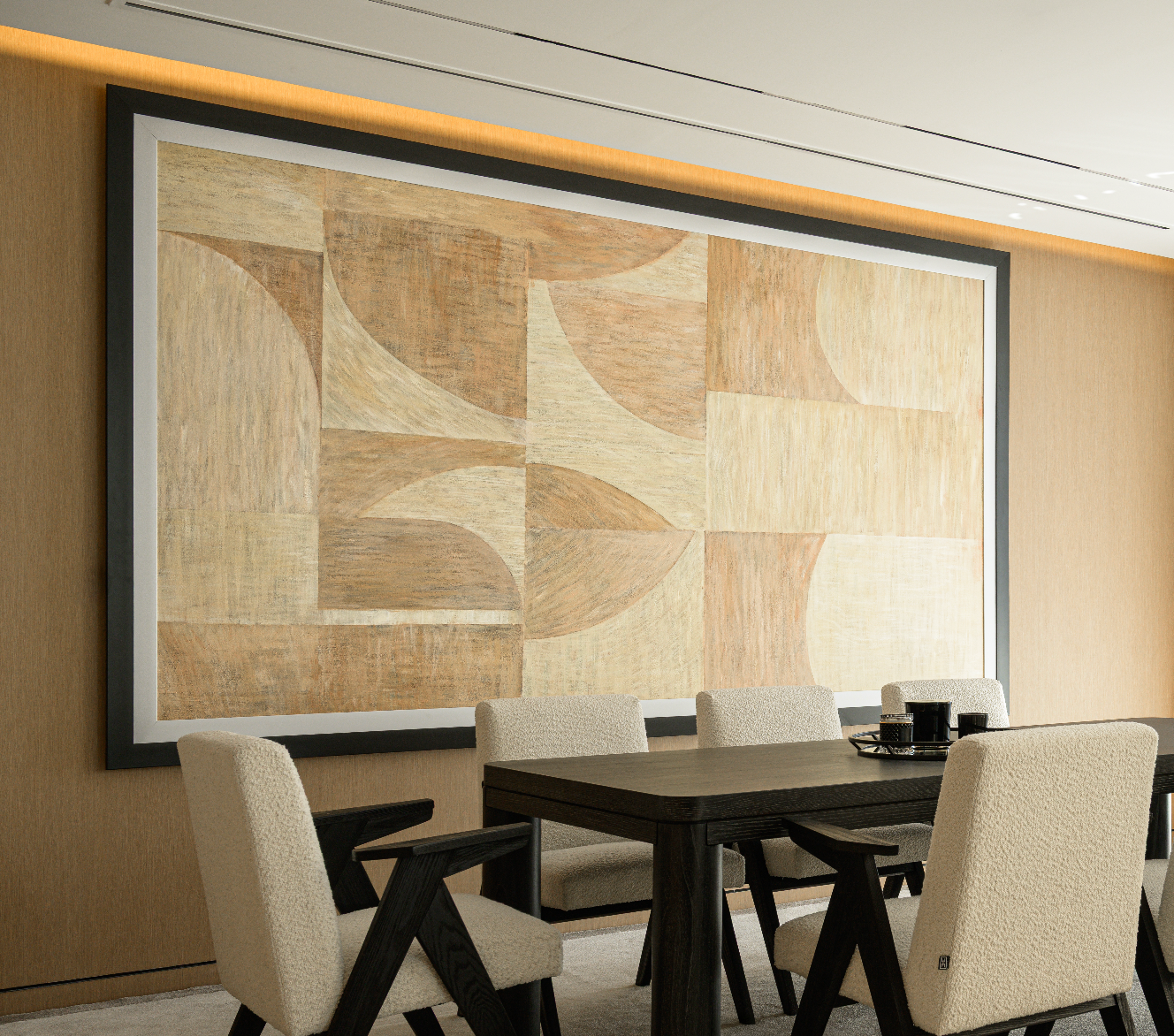 Earth Tone Geometric Painting