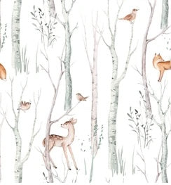Kids wallpaper Woodland friends