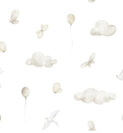 Kids wallpaper Floating clouds