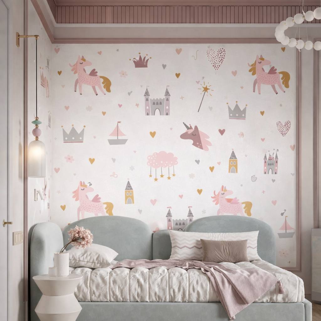Kids wallpaper Dreamy unicorn