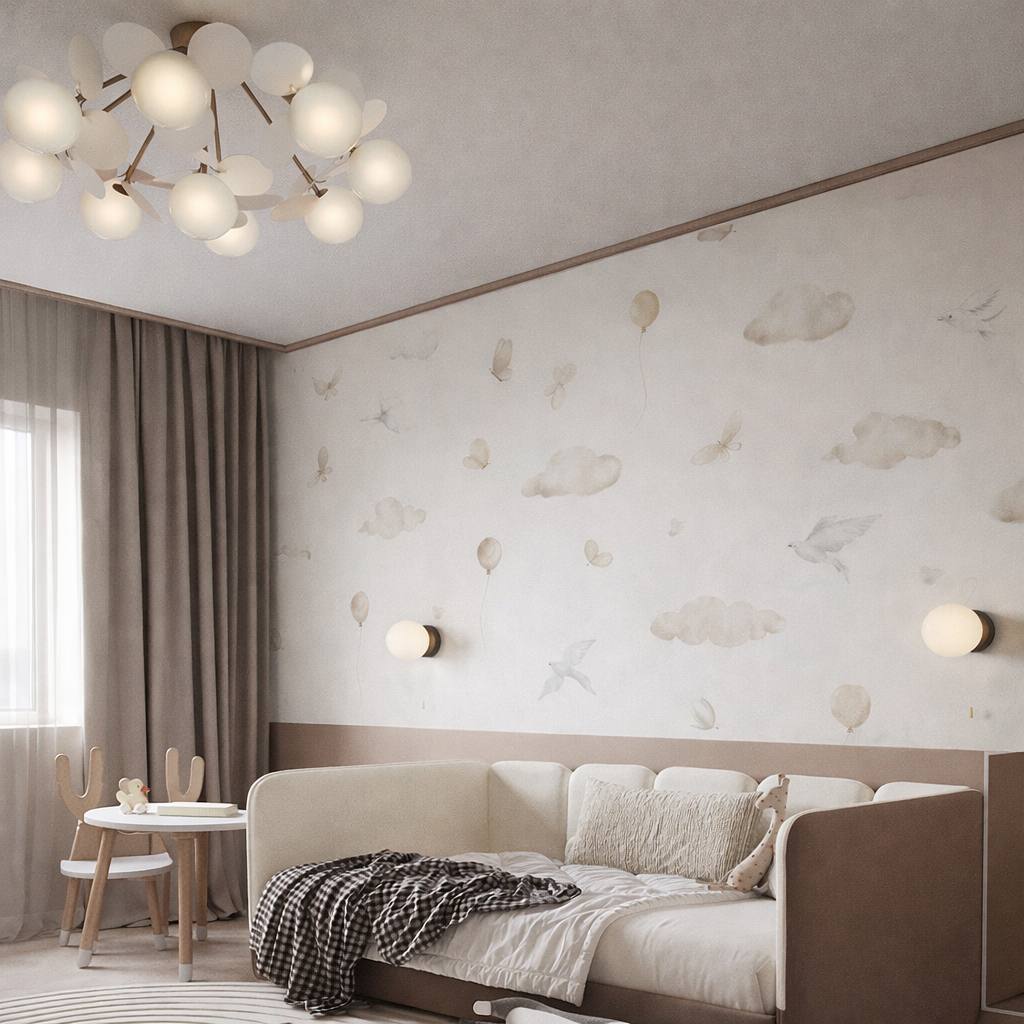 Kids wallpaper Floating clouds