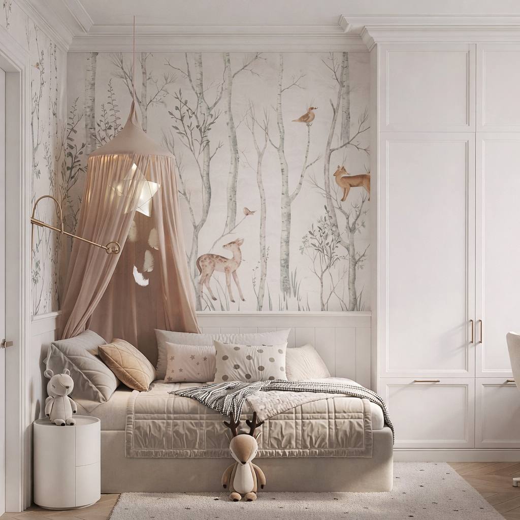 Kids wallpaper Woodland friends