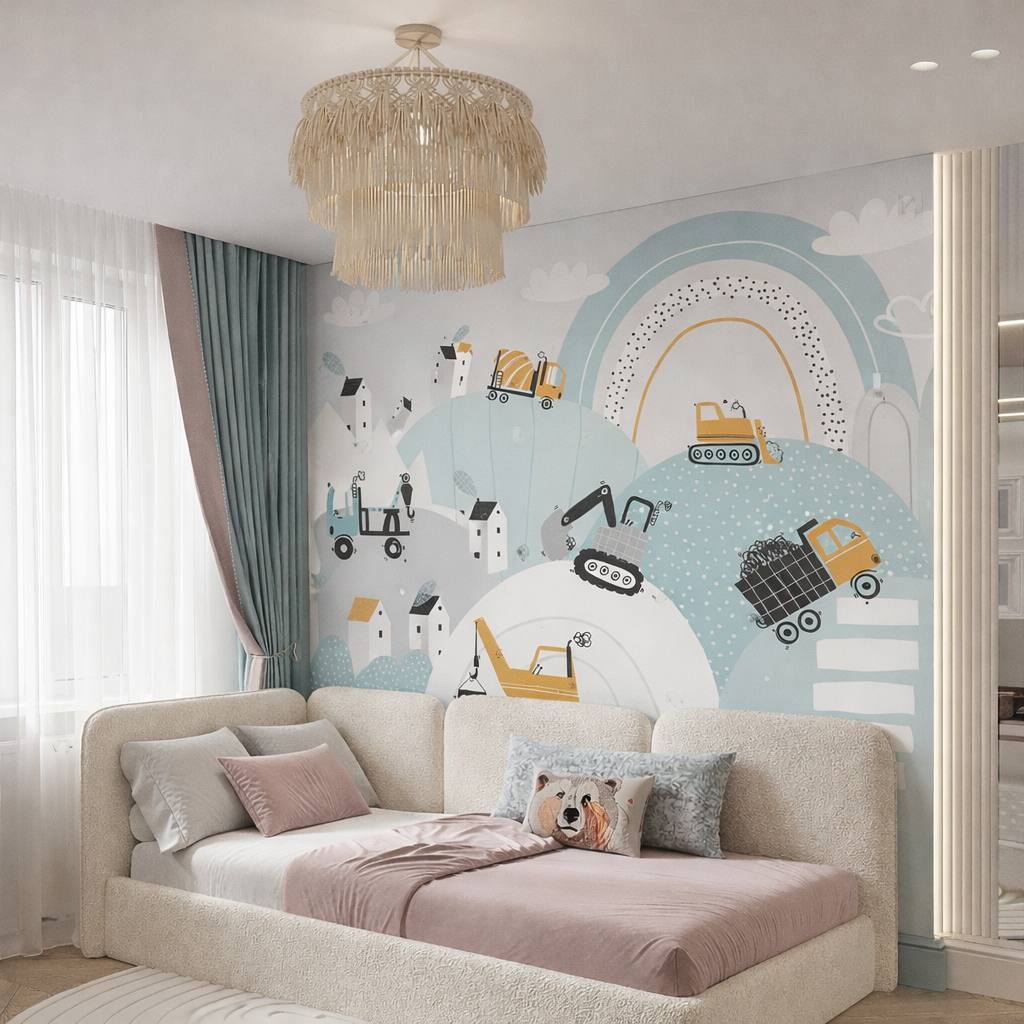 Kids wallpaper Busy builders